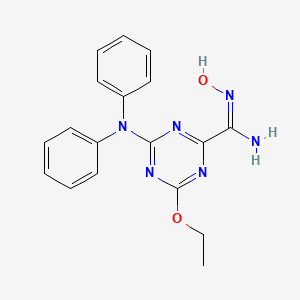 molecular formula C18H18N6O2 B11081702 4-(diphenylamino)-6-ethoxy-N'-hydroxy-1,3,5-triazine-2-carboximidamide 