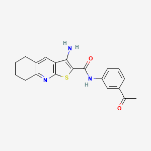 N-(3-acetylphenyl)-3-amino-5,6,7,8-tetrahydrothieno[2,3-b]quinoline-2-carboxamide