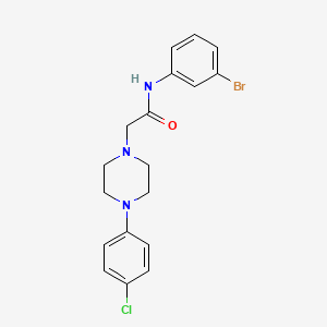 molecular formula C18H19BrClN3O B11081737 N-(3-bromophenyl)-2-[4-(4-chlorophenyl)piperazin-1-yl]acetamide 