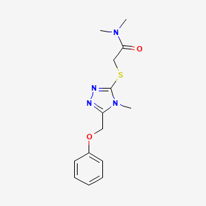 Acetamide, N,N-dimethyl-2-(4-methyl-5-phenoxymethyl-4H-[1,2,4]triazol-3-ylsulfanyl)-