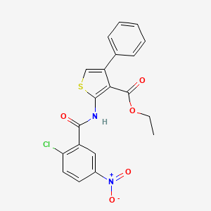 Ethyl 2-{[(2-chloro-5-nitrophenyl)carbonyl]amino}-4-phenylthiophene-3-carboxylate