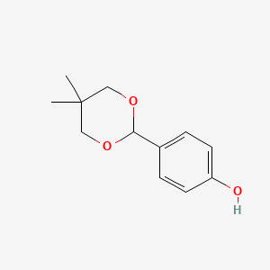 molecular formula C12H16O3 B11081761 4-(5,5-Dimethyl-1,3-dioxan-2-yl)phenol CAS No. 61683-81-6