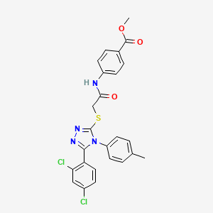 methyl 4-[({[5-(2,4-dichlorophenyl)-4-(4-methylphenyl)-4H-1,2,4-triazol-3-yl]sulfanyl}acetyl)amino]benzoate