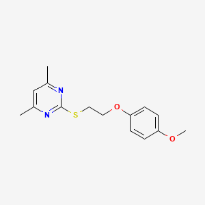 2-{[2-(4-Methoxyphenoxy)ethyl]sulfanyl}-4,6-dimethylpyrimidine