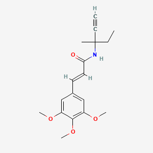 molecular formula C18H23NO4 B11081870 (2E)-N-(3-methylpent-1-yn-3-yl)-3-(3,4,5-trimethoxyphenyl)prop-2-enamide 