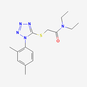 2-{[1-(2,4-dimethylphenyl)-1H-tetrazol-5-yl]sulfanyl}-N,N-diethylacetamide