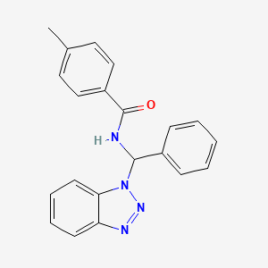 N-[1H-benzotriazol-1-yl(phenyl)methyl]-4-methylbenzamide