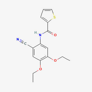 molecular formula C16H16N2O3S B11081918 N-(2-cyano-4,5-diethoxyphenyl)thiophene-2-carboxamide 