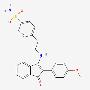 4-(2-{[2-(4-methoxyphenyl)-1-oxo-1H-inden-3-yl]amino}ethyl)benzenesulfonamide