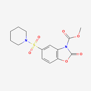 methyl 2-oxo-5-(piperidin-1-ylsulfonyl)-1,3-benzoxazole-3(2H)-carboxylate