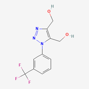 {4-(hydroxymethyl)-1-[3-(trifluoromethyl)phenyl]-1H-1,2,3-triazol-5-yl}methanol