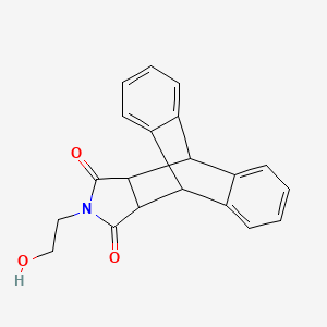 molecular formula C20H17NO3 B11082139 17-(2-Hydroxyethyl)-17-azapentacyclo[6.6.5.0~2,7~.0~9,14~.0~15,19~]nonadeca-2,4,6,9,11,13-hexaene-16,18-dione (non-preferred name) 