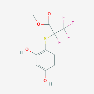 Methyl 2-[(2,4-dihydroxyphenyl)sulfanyl]-2,3,3,3-tetrafluoropropanoate