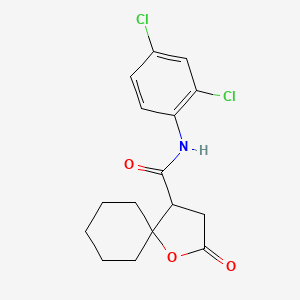 molecular formula C16H17Cl2NO3 B11082157 N-(2,4-dichlorophenyl)-2-oxo-1-oxaspiro[4.5]decane-4-carboxamide 