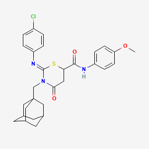 (2Z)-3-[(Adamantan-1-YL)methyl]-2-[(4-chlorophenyl)imino]-N-(4-methoxyphenyl)-4-oxo-13-thiazinane-6-carboxamide