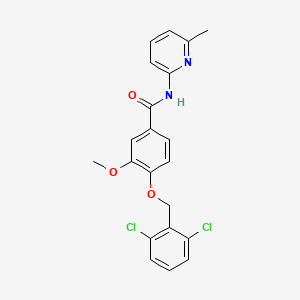 4-[(2,6-dichlorobenzyl)oxy]-3-methoxy-N-(6-methyl-2-pyridyl)benzamide