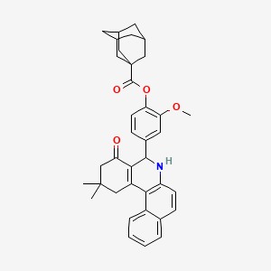 4-(2,2-Dimethyl-4-oxo-1,2,3,4,5,6-hexahydrobenzo[A]phenanthridin-5-YL)-2-methoxyphenyl 1-adamantanecarboxylate