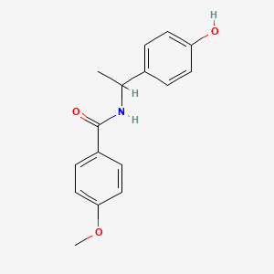 molecular formula C16H17NO3 B11082258 N-[1-(4-hydroxyphenyl)ethyl]-4-methoxybenzamide CAS No. 696620-25-4