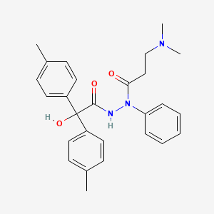 molecular formula C27H31N3O3 B11082263 3-(Dimethylamino)-N'-{hydroxy[bis(4-methylphenyl)]acetyl}-N-phenylpropanehydrazide 