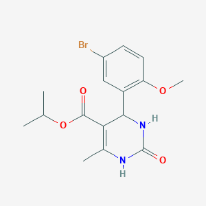 molecular formula C16H19BrN2O4 B11082284 Propan-2-yl 4-(5-bromo-2-methoxyphenyl)-6-methyl-2-oxo-1,2,3,4-tetrahydropyrimidine-5-carboxylate 