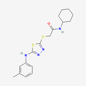 N-cyclohexyl-2-({5-[(3-methylphenyl)amino]-1,3,4-thiadiazol-2-yl}sulfanyl)acetamide