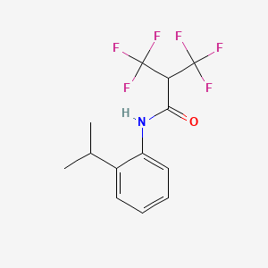 3,3,3-trifluoro-N-[2-(propan-2-yl)phenyl]-2-(trifluoromethyl)propanamide