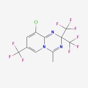 molecular formula C11H5ClF9N3 B11082318 9-Chloro-4-methyl-2,2,7-tris-trifluoromethyl-2H-pyrido[1,2-a][1,3,5]triazine 