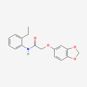 2-(1,3-benzodioxol-5-yloxy)-N-(2-ethylphenyl)acetamide