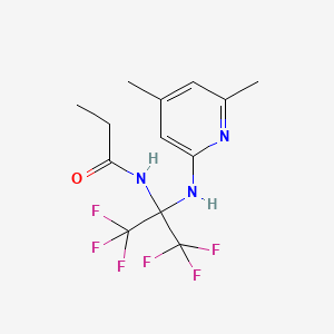 N-[1-[(4,6-dimethyl-2-pyridinyl)amino]-2,2,2-trifluoro-1-(trifluoromethyl)ethyl]propanamide