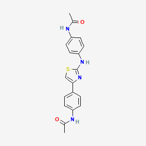 N-[4-(2-{[4-(acetylamino)phenyl]amino}-1,3-thiazol-4-yl)phenyl]acetamide