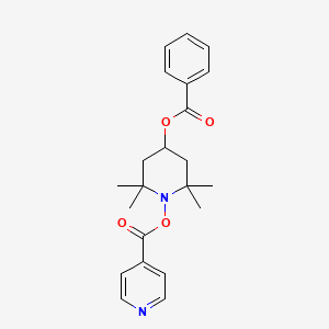 molecular formula C22H26N2O4 B11082382 2,2,6,6-Tetramethyl-1-[(pyridin-4-ylcarbonyl)oxy]piperidin-4-yl benzoate 