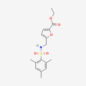 Ethyl 5-({[(2,4,6-trimethylphenyl)sulfonyl]amino}methyl)furan-2-carboxylate