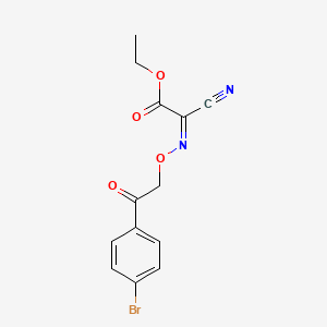 molecular formula C13H11BrN2O4 B11082434 ethyl (2Z)-{[2-(4-bromophenyl)-2-oxoethoxy]imino}(cyano)ethanoate 