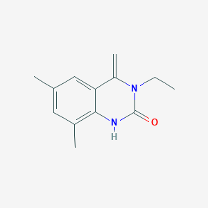 molecular formula C13H16N2O B11082441 3-Ethyl-6,8-dimethyl-4-methylene-3,4-dihydroquinazolin-2(1h)-one CAS No. 6325-71-9