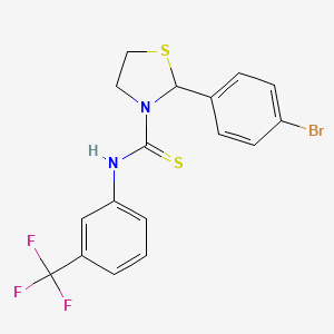 2-(4-bromophenyl)-N-[3-(trifluoromethyl)phenyl]-1,3-thiazolidine-3-carbothioamide