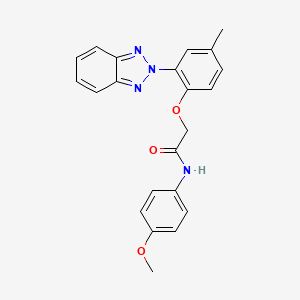 molecular formula C22H20N4O3 B11082592 2-[2-(2H-benzotriazol-2-yl)-4-methylphenoxy]-N-(4-methoxyphenyl)acetamide 