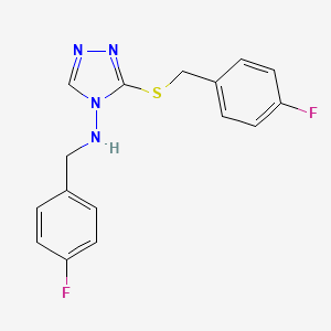 N-(4-fluorobenzyl)-N-{3-[(4-fluorobenzyl)sulfanyl]-4H-1,2,4-triazol-4-yl}amine