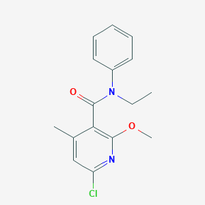 molecular formula C16H17ClN2O2 B11082613 6-chloro-N-ethyl-2-methoxy-4-methyl-N-phenylpyridine-3-carboxamide 