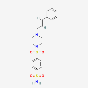 4-({4-[(2E)-3-phenylprop-2-en-1-yl]piperazin-1-yl}sulfonyl)benzenesulfonamide