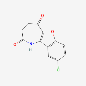 9-chloro-3,4-dihydro-1H-[1]benzofuro[3,2-b]azepine-2,5-dione