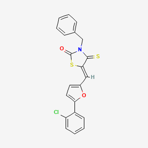 (5Z)-3-benzyl-5-{[5-(2-chlorophenyl)furan-2-yl]methylidene}-4-thioxo-1,3-thiazolidin-2-one