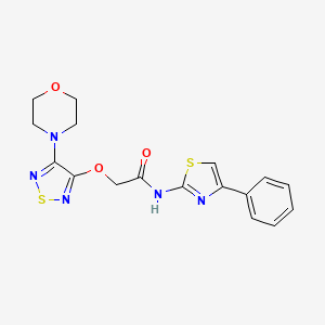 2-{[4-(morpholin-4-yl)-1,2,5-thiadiazol-3-yl]oxy}-N-(4-phenyl-1,3-thiazol-2-yl)acetamide