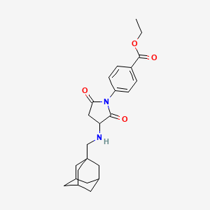 Ethyl 4-{3-[(1-adamantylmethyl)amino]-2,5-dioxo-1-pyrrolidinyl}benzoate