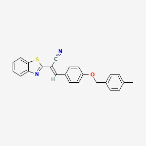 (2E)-2-(1,3-benzothiazol-2-yl)-3-{4-[(4-methylbenzyl)oxy]phenyl}prop-2-enenitrile