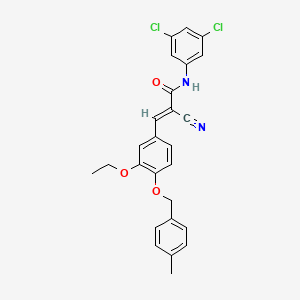 (2E)-2-cyano-N-(3,5-dichlorophenyl)-3-{3-ethoxy-4-[(4-methylbenzyl)oxy]phenyl}prop-2-enamide