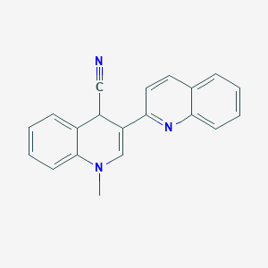 molecular formula C20H15N3 B11082771 1'-Methyl-1',4'-dihydro-2,3'-biquinoline-4'-carbonitrile 