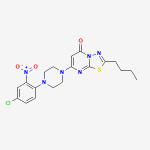 2-butyl-7-[4-(4-chloro-2-nitrophenyl)piperazin-1-yl]-5H-[1,3,4]thiadiazolo[3,2-a]pyrimidin-5-one