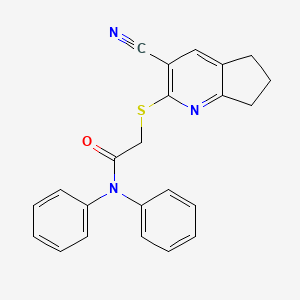 2-[(3-cyano-6,7-dihydro-5H-cyclopenta[b]pyridin-2-yl)sulfanyl]-N,N-diphenylacetamide