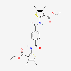 Diethyl 2,2'-[benzene-1,4-diylbis(carbonylimino)]bis(4,5-dimethylthiophene-3-carboxylate)