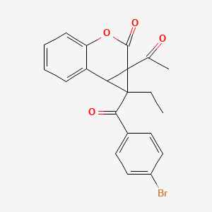 1a-acetyl-1-[(4-bromophenyl)carbonyl]-1-ethyl-1a,7b-dihydrocyclopropa[c]chromen-2(1H)-one